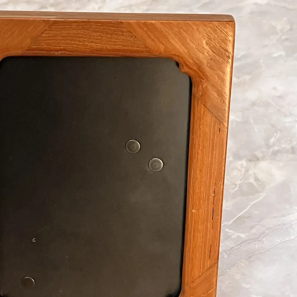 Vintage Wooden Frame Table Top Wall Oak Wood 5 x 7 inch Modern MCM